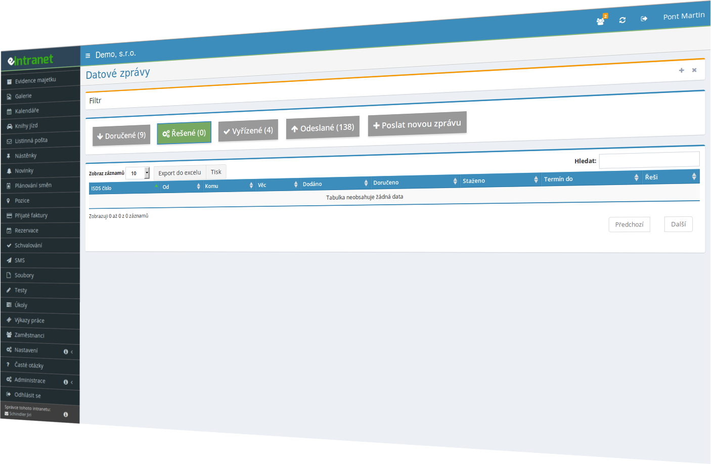 Software for processing data messages