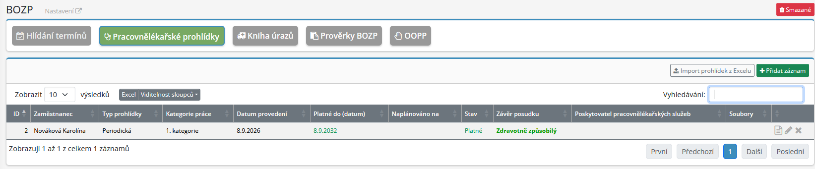 Nový modul BOZP pro jednodušší správu bezpečnosti práce