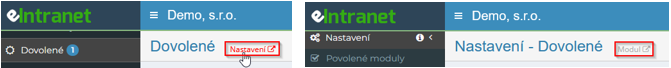 Novinka pro uživatele s právem globálního správce/správce vybraného modulu