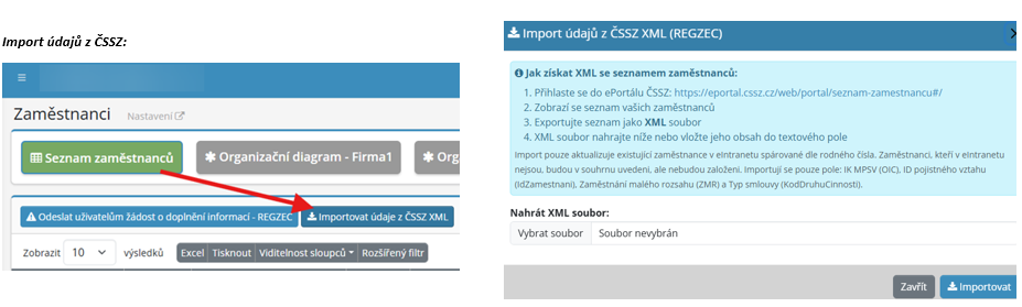 Novinka v modulu Zaměstnanci – import údajů z ČSSZ XML