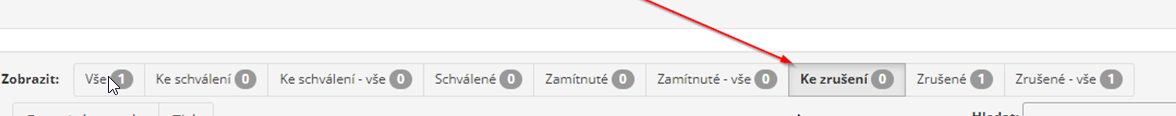 Novinka v modulu dovolené
