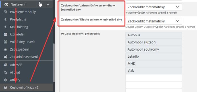 Novinka v modulu Cestovní příkazy_v2